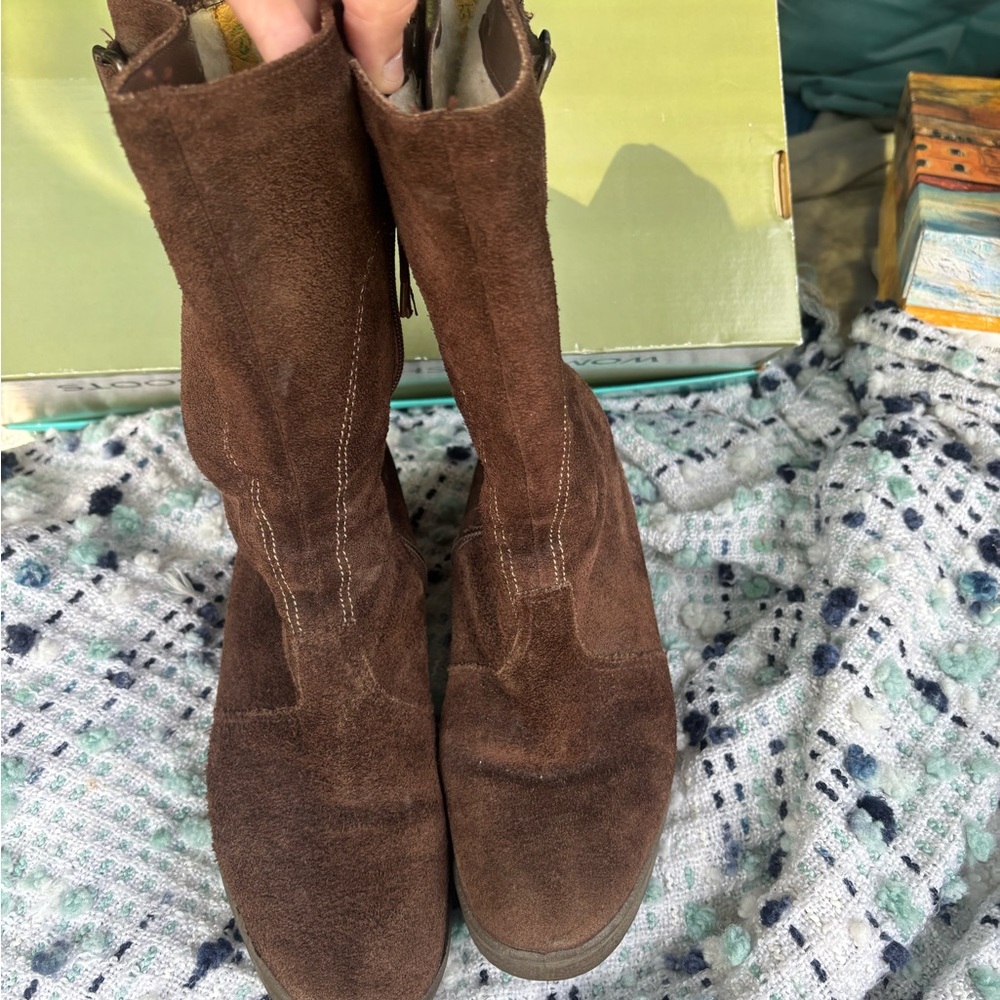 Brown Suede Women's Boots